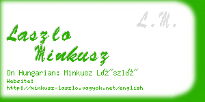 laszlo minkusz business card